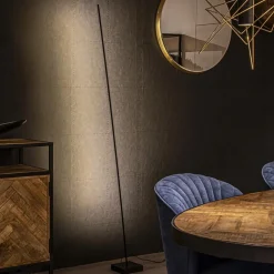 Vloerlamp Think pin zwart met pushdimmer