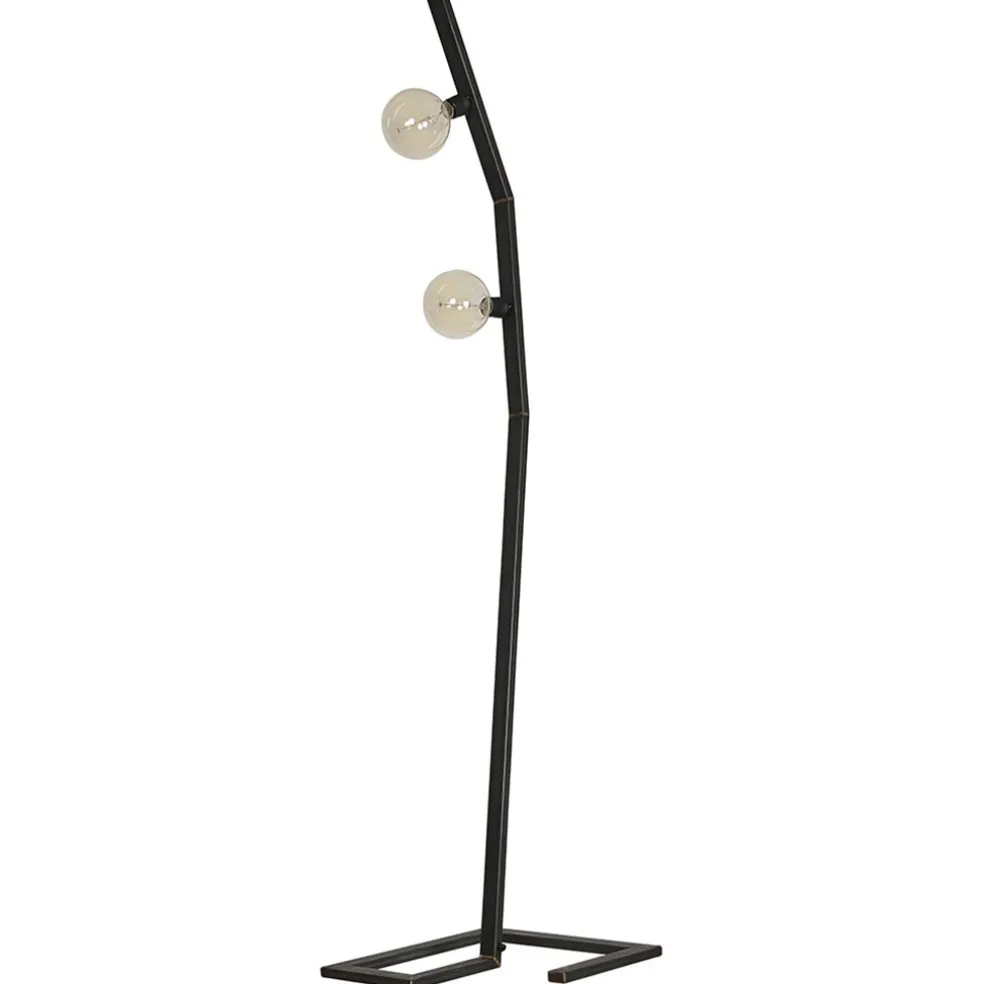 Vloerlamp Tortona zwart staal