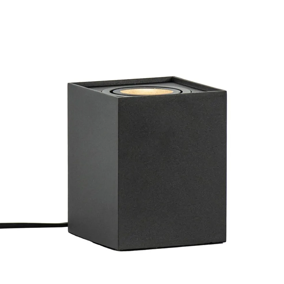 Vloerspot Rebel vierkant 12.5cm zwart