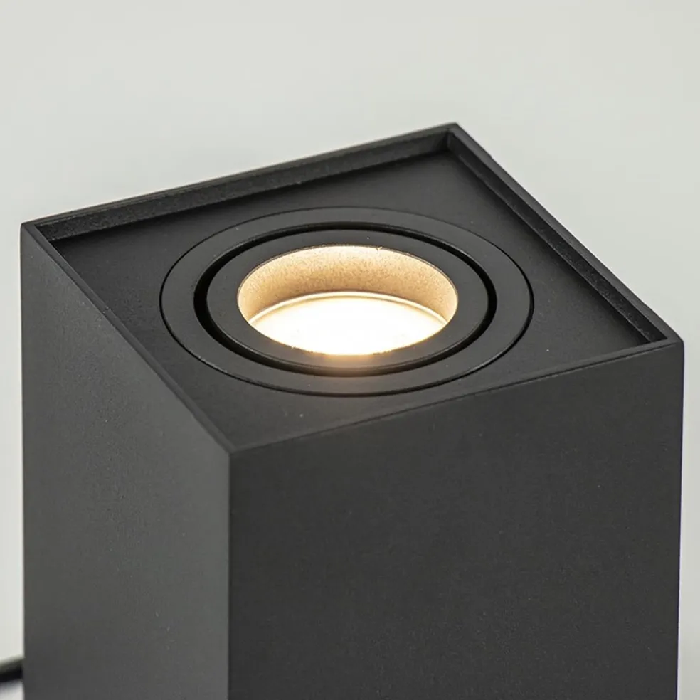 Vloerspot Rebel vierkant 12.5cm zwart