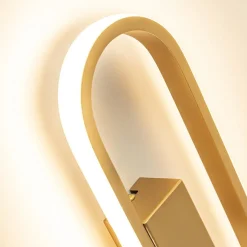 Wandlamp Anello ovaal matgoud 2700k dim.