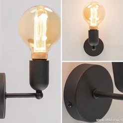 Wandlamp basic boog klein zwart