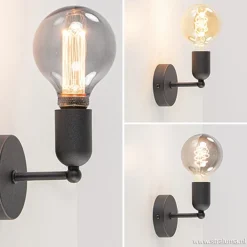 Wandlamp basic boog klein zwart