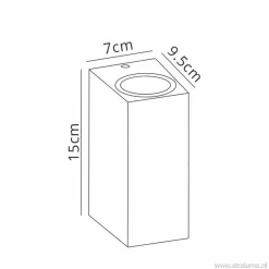 Wandlamp buiten antraciet up+down IP54