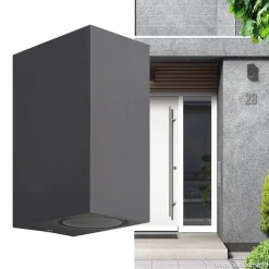 Wandlamp buiten antraciet up+down IP54