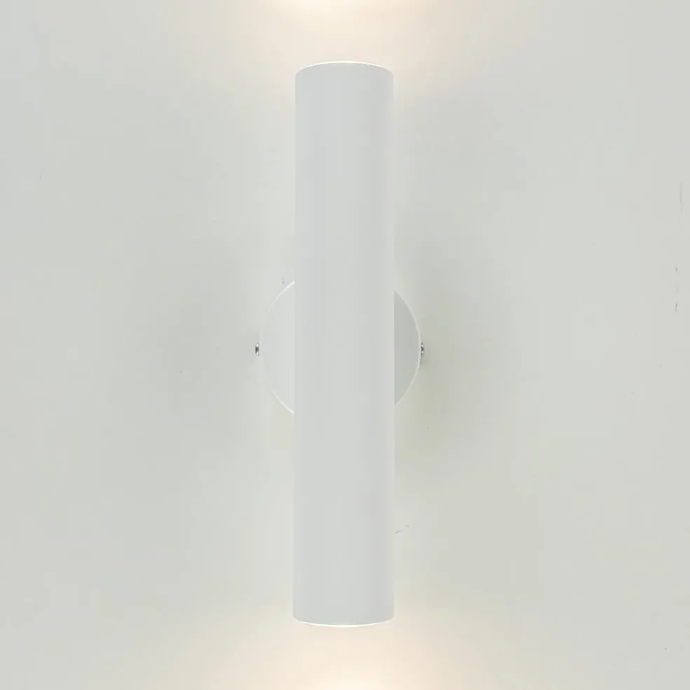 Wandlamp cilinder wit up+down GU10