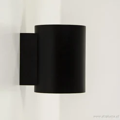 Wandlamp cilinder zwart/goud