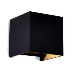 Wandlamp Davos kubus zwart IP54 2700k
