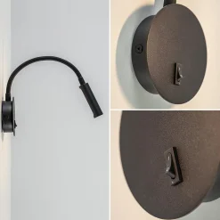 Wandlamp Flex zwart met schakelaar