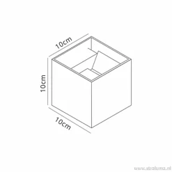 Wandlamp kubus buiten antraciet IP54