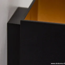 Wandlamp kubus zwart/goud