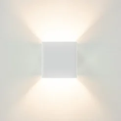 Wandlamp Stretto kubus wit