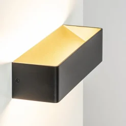 Wandlamp Stretto zwart/goud 30cm