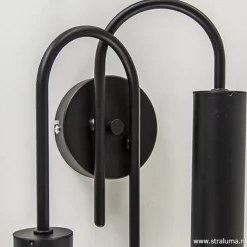 Wandlamp toog dubbel zwart