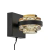 Wandlamp zwart/amber