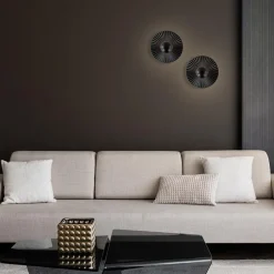 Wand/plafondlamp decoratief zwart