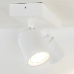 Witte 2-lichts opbouwspot GU10 verstelbaar