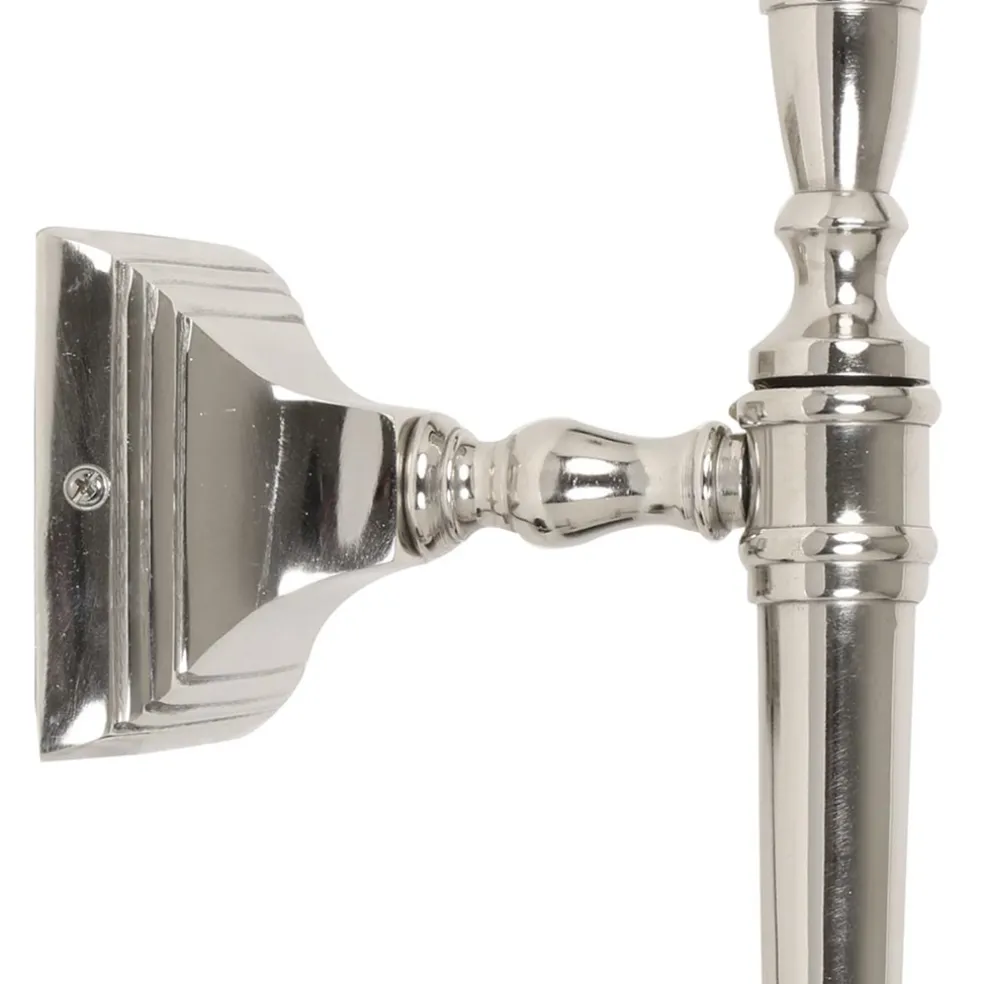 Zilveren wandlamp Delhi fakkel