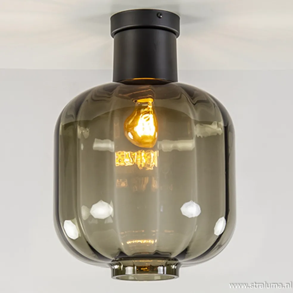 Zwart glazen plafondlamp luxury