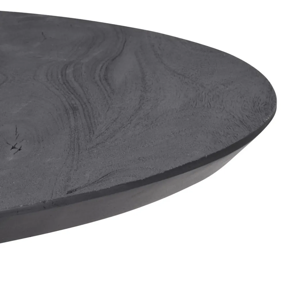 Zwart houten bartafel Ø80x105 cm