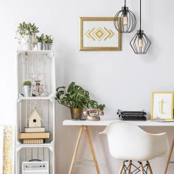 Zwarte draad hanglamp bol klein