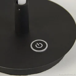 Zwarte LED tafellamp met touchdimmer