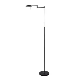 Zwarte vloerlamp-leeslamp LED dimbaar