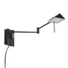 Zwarte wandlamp inclusief dimbaar LED en verstelbare arm
